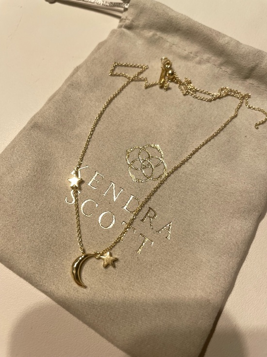 Kendra Scott Jewelry - Kendra Scott Gold Crescent Moon & Star Charm Necklace